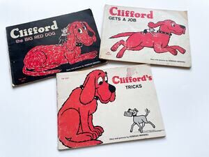 Vintage 60s Clifford The Big Red Dog Books Set of 3 Norman Bridwell